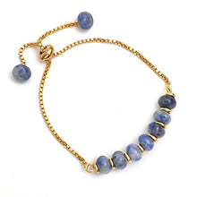 Load image into Gallery viewer, Natural Denim Sodalite Bolo Bracelet - Gifteee Unique & Unusual gifts, Cool gift ideas