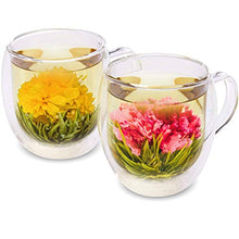 Load image into Gallery viewer, Teabloom Heart Shaped Flowering Tea – 12 Assorted Blooming Tea Flowers – Green Tea + Jasmine, Pomegranate, Strawberry, Rose, Litchi & Peach – Gift For Tea Lover's Anniversary, Valentine, Birthday - Gifteee Unique & Unusual gifts, Cool gift ideas