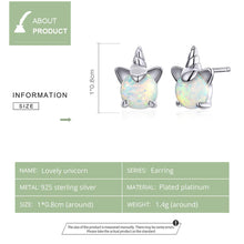 Load image into Gallery viewer, Opal Unicorn Stud Earrings - Gifteee Unique & Unusual gifts, Cool gift ideas