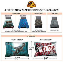 Load image into Gallery viewer, Jurassic World Dominion Velociraptor and T-Rex Super Soft Bedding - Gifteee Unique & Unusual gifts, Cool gift ideas