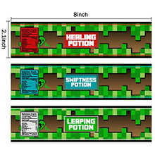Load image into Gallery viewer, 24PCS Water Bottle Labels for Minecraft Party - Gifteee Unique & Unusual gifts, Cool gift ideas