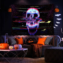Load image into Gallery viewer, Blacklight Skull Tapestry - Gifteee Unique & Unusual gifts, Cool gift ideas