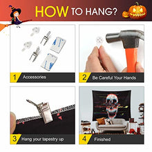 Load image into Gallery viewer, Blacklight Skull Tapestry - Gifteee Unique & Unusual gifts, Cool gift ideas