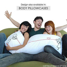 Load image into Gallery viewer, Couples Pillowcases - love line - Gifteee Unique & Unusual gifts, Cool gift ideas