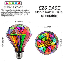 Load image into Gallery viewer, Dimmable Stained Glass LED Light Bulb - Gifteee Unique & Unusual gifts, Cool gift ideas