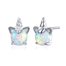 Load image into Gallery viewer, Opal Unicorn Stud Earrings - Gifteee Unique & Unusual gifts, Cool gift ideas
