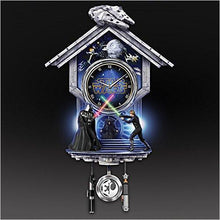 Load image into Gallery viewer, STAR WARS: Sith vs. Jedi Wall Clock - Light Up Lightsaber Duel & Theme Song - Gifteee Unique & Unusual gifts, Cool gift ideas