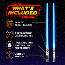Load image into Gallery viewer, Lightsaber Light Up Chopsticks - Gifteee Unique & Unusual gifts, Cool gift ideas
