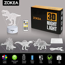 Load image into Gallery viewer, Colors Changing 3D Dinosaur Night Light - Gifteee Unique & Unusual gifts, Cool gift ideas
