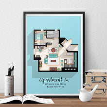 Load image into Gallery viewer, Seinfeld TV Show Apartment Floor Plan - Gifteee Unique & Unusual gifts, Cool gift ideas