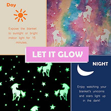Load image into Gallery viewer, Glow in The Dark Unicorn Throw Blanket - Gifteee Unique & Unusual gifts, Cool gift ideas