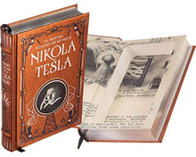Load image into Gallery viewer, Nikola Tesla Handmade Book Safe - Leather-bound - Gifteee Unique & Unusual gifts, Cool gift ideas