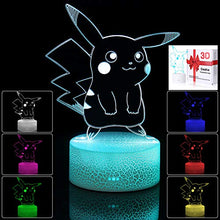 Load image into Gallery viewer, Pikachu 3D Illusion LED Night Light - Gifteee Unique & Unusual gifts, Cool gift ideas