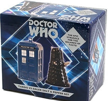 Load image into Gallery viewer, Doctor Who Tardis vs Dalek Salt and Pepper Shaker - Gifteee Unique & Unusual gifts, Cool gift ideas