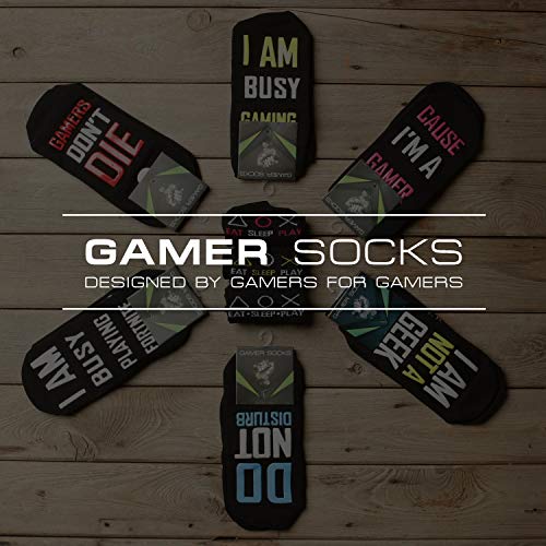 Do Not Disturb I'm Gaming Socks,Funny Novelty Socks Gaming Gift for Teen  Boys Mens Gamer Kids Sons Husbands Boyfriends Women 