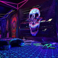 Load image into Gallery viewer, Blacklight Skull Tapestry - Gifteee Unique & Unusual gifts, Cool gift ideas