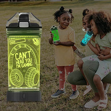 Load image into Gallery viewer, Can't Hear You I'm Gaming - Light Up Water Bottle - Gifteee Unique & Unusual gifts, Cool gift ideas