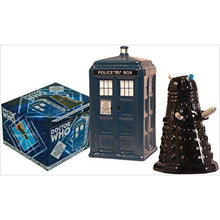 Load image into Gallery viewer, Doctor Who Tardis vs Dalek Salt and Pepper Shaker - Gifteee Unique & Unusual gifts, Cool gift ideas