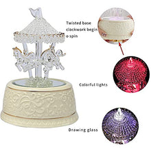 Load image into Gallery viewer, Crystal Carousel Horse Music Box - Gifteee Unique & Unusual gifts, Cool gift ideas
