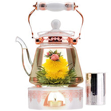 Load image into Gallery viewer, Teabloom Heart Shaped Flowering Tea – 12 Assorted Blooming Tea Flowers – Green Tea + Jasmine, Pomegranate, Strawberry, Rose, Litchi & Peach – Gift For Tea Lover's Anniversary, Valentine, Birthday - Gifteee Unique & Unusual gifts, Cool gift ideas