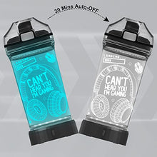 Load image into Gallery viewer, Can't Hear You I'm Gaming - Light Up Water Bottle - Gifteee Unique & Unusual gifts, Cool gift ideas