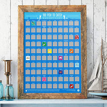 Load image into Gallery viewer, 100 Fish to Catch Bucket List Scratch Poster - Gifteee Unique & Unusual gifts, Cool gift ideas