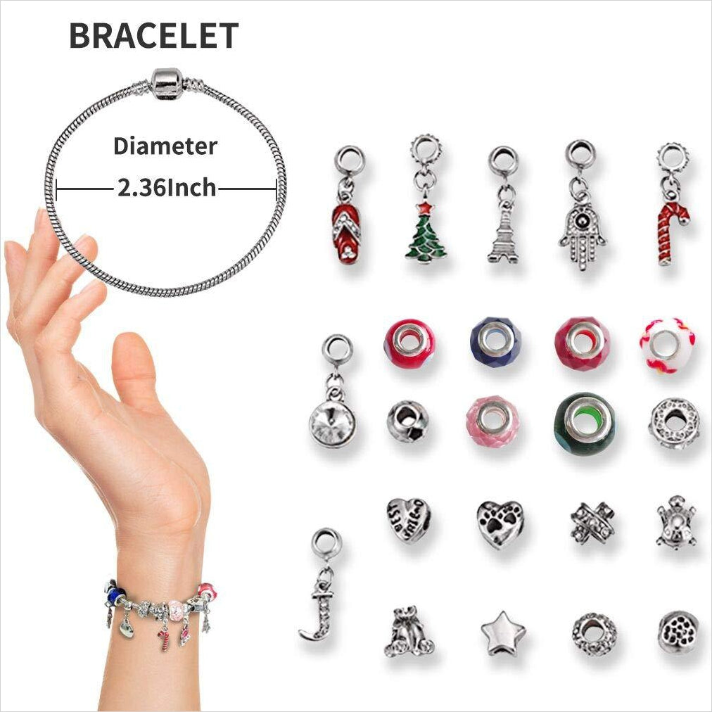 Pandora Beads Charms Jewelry Bracelet Set Advent Calendar Gifteee