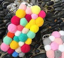 Load image into Gallery viewer, Plush Ball Phone Case Cover - Gifteee Unique & Unusual gifts, Cool gift ideas