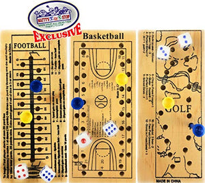 Peg Games Wood Puzzles (Baseball, Basketball, Bowling, Conqueror, Football, Golf, Mill & Tic Tac Toe)
