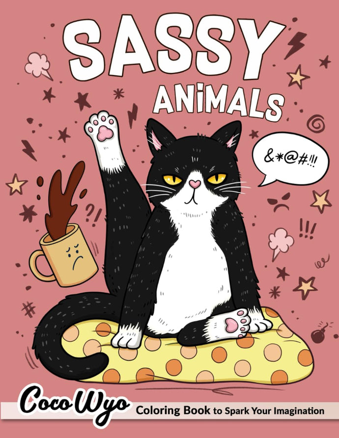 Sassy Animals: Hilarious Coloring Book