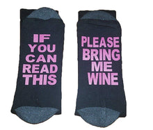 Load image into Gallery viewer, If You Can Read This Bring Me A Glass of Wine Tube Socks - Gifteee Unique & Unusual gifts, Cool gift ideas