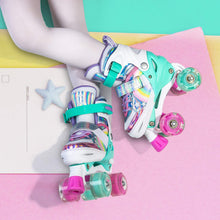 Load image into Gallery viewer, Rainbow Unicorn 4 Size Adjustable Light up Roller Skates - Gifteee Unique & Unusual gifts, Cool gift ideas