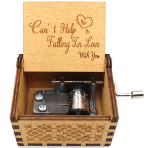 Wooden Music Box - Can't Help Falling in Love - Gifteee. Find cool & unique gifts for men, women and kids