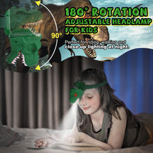 Load image into Gallery viewer, Dinosaur Headlamp for Kids
