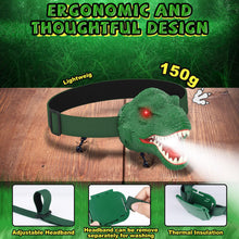 Load image into Gallery viewer, Dinosaur Headlamp for Kids
