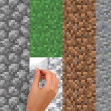 Load image into Gallery viewer, Minecraft Block Strips Peel and Stick Wall Decals - Gifteee Unique & Unusual gifts, Cool gift ideas