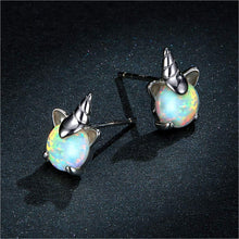 Load image into Gallery viewer, Opal Unicorn Stud Earrings - Gifteee Unique & Unusual gifts, Cool gift ideas