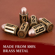 Load image into Gallery viewer, Bullet Metal Dice Set - Gifteee Unique & Unusual gifts, Cool gift ideas