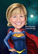 Load image into Gallery viewer, Custom Superhero Portrait from your photo - Gifteee Unique & Unusual gifts, Cool gift ideas