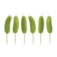 Load image into Gallery viewer, Dill-ightful Pickle Cake Candles – 6-Pack Novelty Paraffin Wax Party Candles
