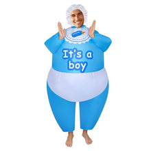 Load image into Gallery viewer, Baby Inflatable Costumes – Boy &amp; Girl Blow-Up Gender Reveal Suits
