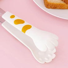 Load image into Gallery viewer, Stainless Steel Cat Paw Kitchen Tongs – Cute Non-Slip Cooking &amp; Salad Tongs
