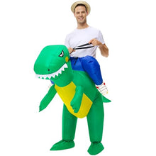 Load image into Gallery viewer, Inflatable T-Rex Costume – Funny Blow-Up Dinosaur Suit for Adults
