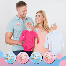 Load image into Gallery viewer, Gender Reveal Pins – 60 "Team Boy" &amp; "Team Girl" Button Badges
