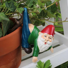 Load image into Gallery viewer, JARPSIRY Naughty Hanging Pants Garden Gnome – Flower Pot &amp; Fence Hugger Statue
