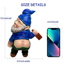 Load image into Gallery viewer, MINICAR Drunk Sprawled Garden Gnome Statue – Funny Naughty Lawn &amp; Desk Figurine
