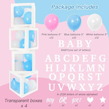 Load image into Gallery viewer, Baby Shower Balloon Boxes – "BABY" Blocks with Balloons &amp; Letters
