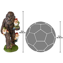 Load image into Gallery viewer, Design Toscano Bigfoot &amp; Lawn Gnomes Statue – Funny Sasquatch Piggyback Lawn Figurine
