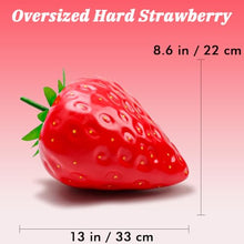 Load image into Gallery viewer, Oversized 13-Inch Artificial Giant Strawberry – Realistic Hard PVC Fruit Display Prop
