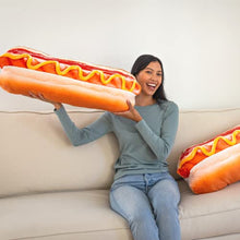 Load image into Gallery viewer, 3D Supreme Hot Dog Throw Pillow – Ultra-Soft Round Plush Cushion
